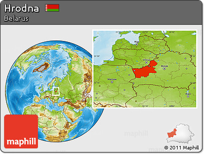 Physical Location Map of Hrodna