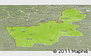 Physical Panoramic Map of Hrodna, semi-desaturated