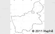 Blank Simple Map of Hrodna, cropped outside, no labels