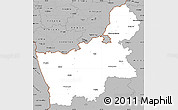 Gray Simple Map of Hrodna