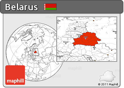 Blank Location Map of Belarus