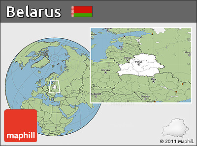 Blank Location Map of Belarus, savanna style outside