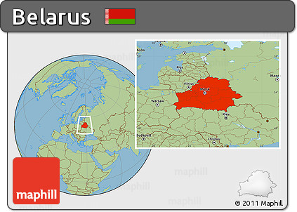 Savanna Style Location Map of Belarus