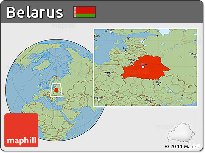 Savanna Style Location Map of Belarus