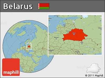 Savanna Style Location Map of Belarus