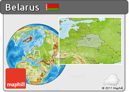 Savanna Style Location Map of Belarus, physical outside