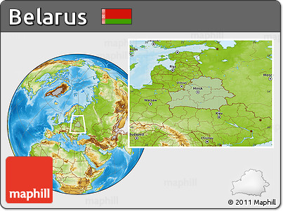 Savanna Style Location Map of Belarus, physical outside