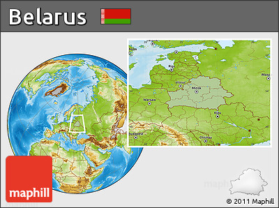 Savanna Style Location Map of Belarus, physical outside