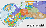 Savanna Style Location Map of Belarus, political outside, hill shading