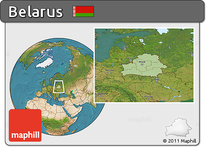 Savanna Style Location Map of Belarus, satellite outside