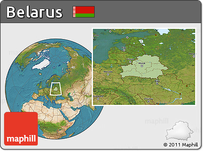 Savanna Style Location Map of Belarus, satellite outside