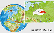 Physical Location Map of Mahilyow, highlighted country, within the entire country