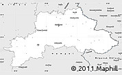 Silver Style Simple Map of Mahilyow