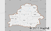 Gray Map of Belarus, single color outside