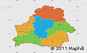 Political Map of Belarus, cropped outside