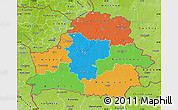 Political Map of Belarus, physical outside