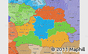 Political Map of Belarus, political shades outside