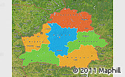 Political Map of Belarus, satellite outside