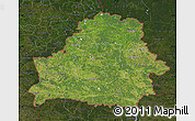 Satellite Map of Belarus, darken