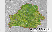 Satellite Map of Belarus, lighten, desaturated