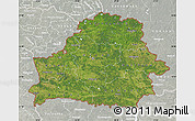 Satellite Map of Belarus, lighten, semi-desaturated