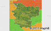 Satellite 3D Map of Minsk, political outside