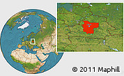 Satellite Location Map of Minsk