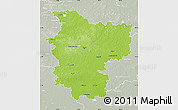 Physical Map of Minsk, lighten, semi-desaturated