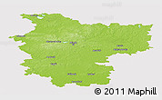 Physical Panoramic Map of Minsk, cropped outside