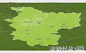 Physical Panoramic Map of Minsk, darken