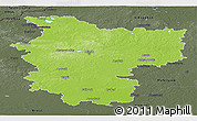 Physical Panoramic Map of Minsk, darken, semi-desaturated