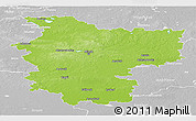 Physical Panoramic Map of Minsk, lighten, desaturated