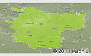 Physical Panoramic Map of Minsk, semi-desaturated