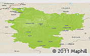 Physical Panoramic Map of Minsk, shaded relief outside