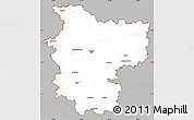 Gray Simple Map of Minsk, cropped outside