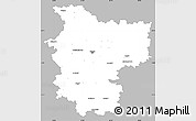 Gray Simple Map of Minsk, single color outside