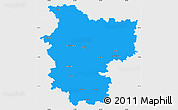 Political Simple Map of Minsk, single color outside