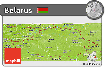 Physical Panoramic Map of Belarus