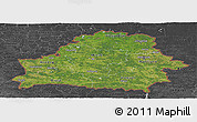 Satellite Panoramic Map of Belarus, darken, desaturated