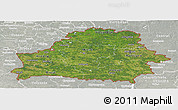 Satellite Panoramic Map of Belarus, lighten, semi-desaturated