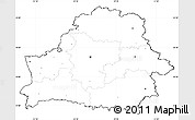 Blank Simple Map of Belarus, cropped outside, no labels