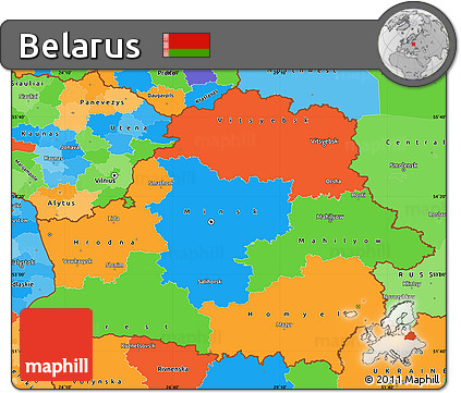 Political Simple Map of Belarus
