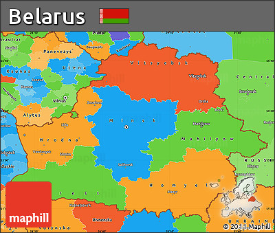 Political Simple Map of Belarus