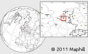 Blank Location Map of Brussel, within the entire country