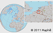 Gray Location Map of Brussel