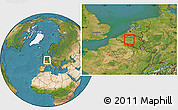 Satellite Location Map of Brussel