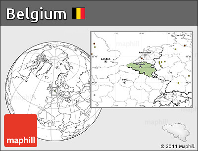 Savanna Style Location Map of Belgium, blank outside