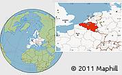 Savanna Style Location Map of Belgium, highlighted continent