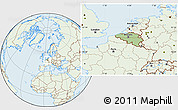 Savanna Style Location Map of Belgium, lighten