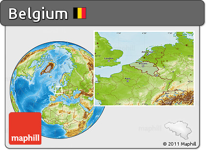 Savanna Style Location Map of Belgium, physical outside